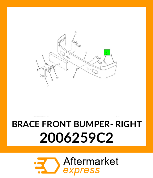 BRACE FRONT BUMPER- RIGHT 2006259C2