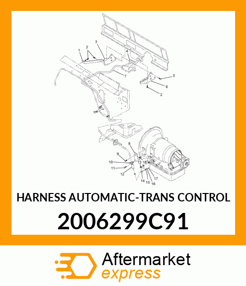 HARNESS AUTOMATIC-TRANS CONTROL 2006299C91