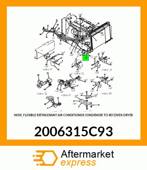 HOSE, FLEXIBLE REFRIGERANT AIR CONDITIONER CONDENSER TO RECEIVER DRYER 2006315C93