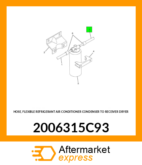 HOSE, FLEXIBLE REFRIGERANT AIR CONDITIONER CONDENSER TO RECEIVER DRYER 2006315C93