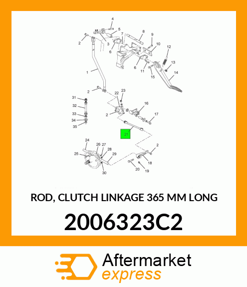 ROD, CLUTCH LINKAGE 365 MM LONG 2006323C2