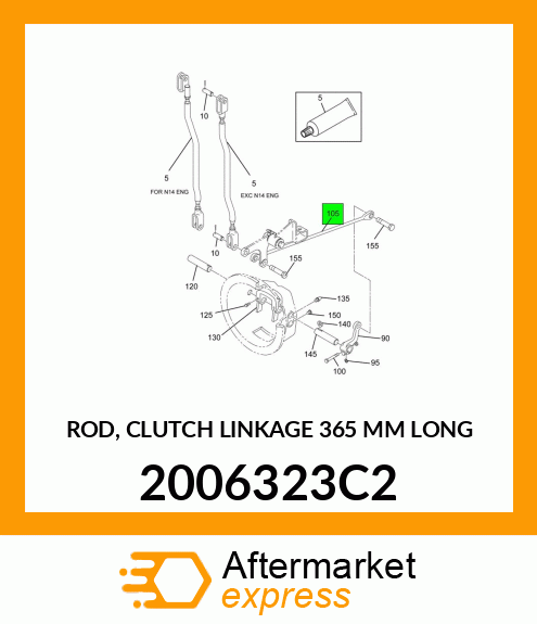 ROD, CLUTCH LINKAGE 365 MM LONG 2006323C2