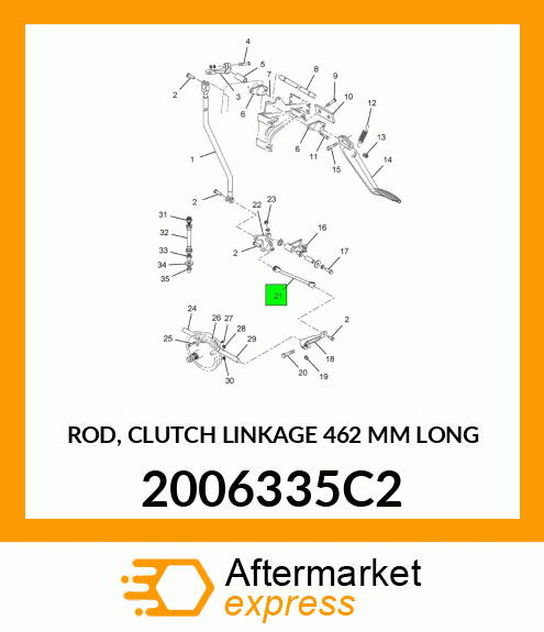 ROD, CLUTCH LINKAGE 462 MM LONG 2006335C2