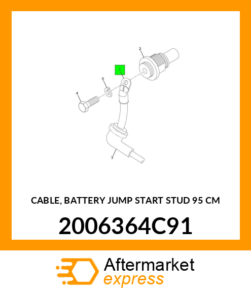 CABLE, BATTERY JUMP START STUD 95 CM 2006364C91