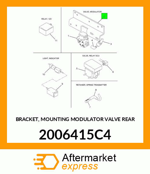 BRACKET, MOUNTING MODULATOR VALVE REAR 2006415C4
