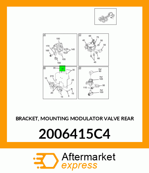 BRACKET, MOUNTING MODULATOR VALVE REAR 2006415C4