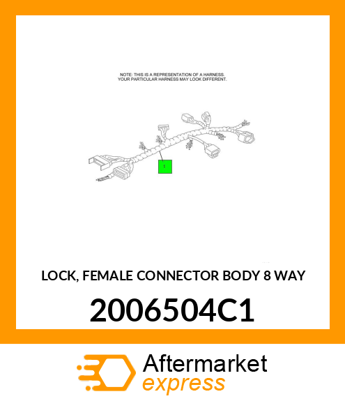 LOCK, FEMALE CONNECTOR BODY 8 WAY 2006504C1