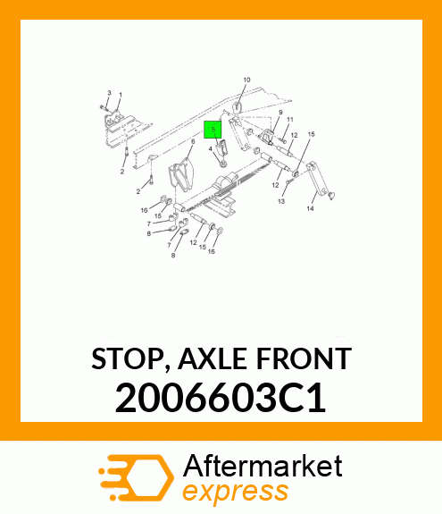 STOP, AXLE FRONT 2006603C1