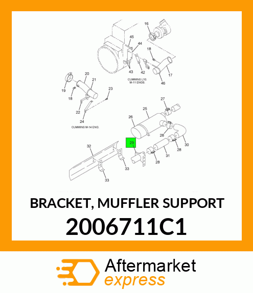 BRACKET, MUFFLER SUPPORT 2006711C1