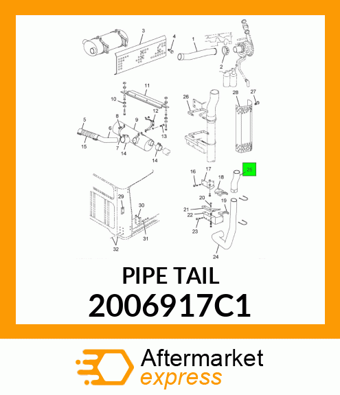 PIPE TAIL 2006917C1