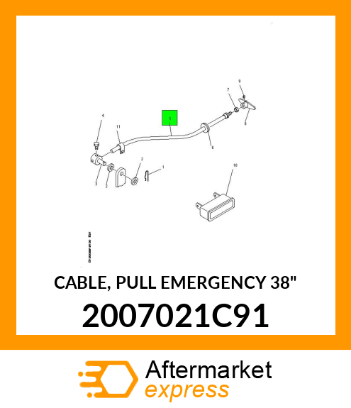 CABLE, PULL EMERGENCY 38" 2007021C91