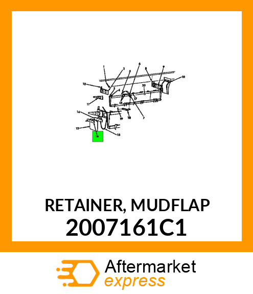 RETAINER, MUDFLAP 2007161C1