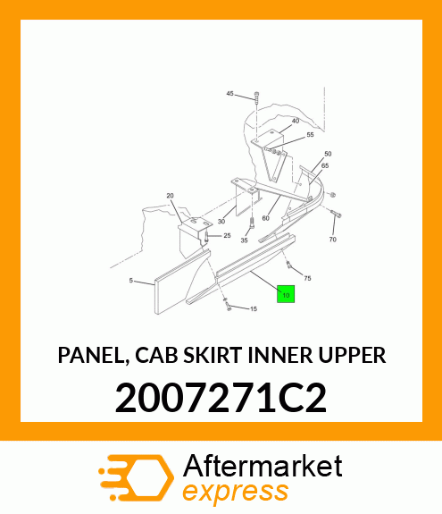 PANEL, CAB SKIRT INNER UPPER 2007271C2