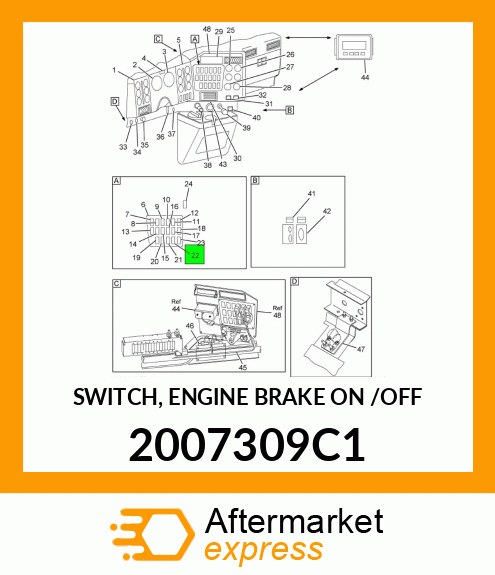 SWITCH, ENGINE BRAKE ON /OFF 2007309C1