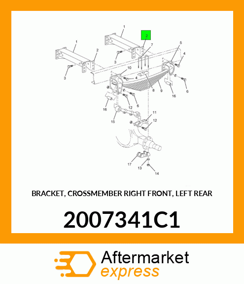 BRACKET, CROSSMEMBER RIGHT FRONT, LEFT REAR 2007341C1