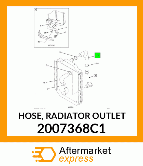 HOSE, RADIATOR OUTLET 2007368C1