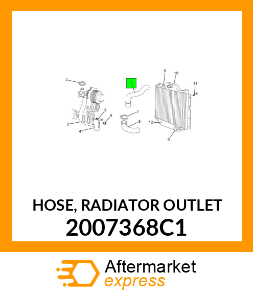 HOSE, RADIATOR OUTLET 2007368C1