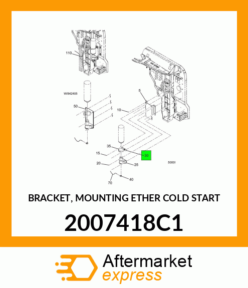 BRACKET, MOUNTING ETHER COLD START 2007418C1