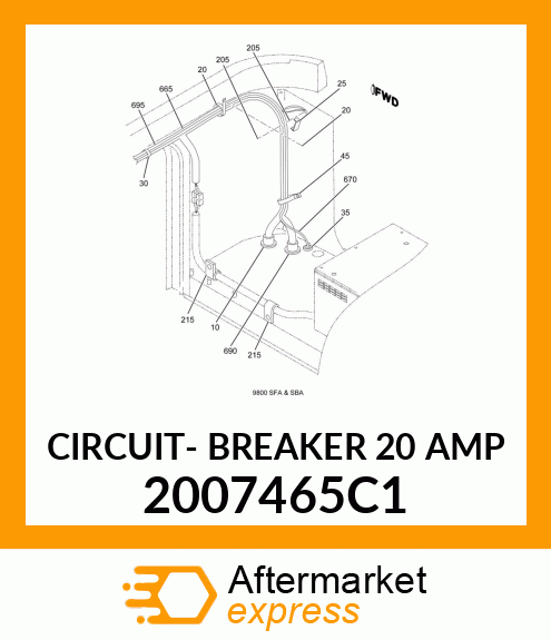 CIRCUIT- BREAKER 20 AMP 2007465C1