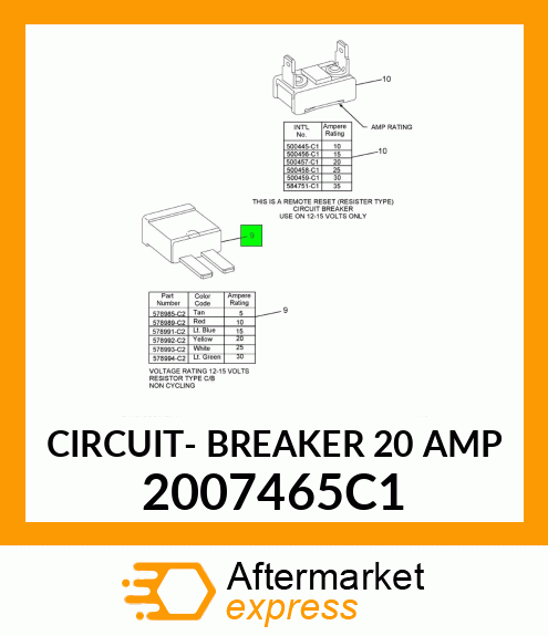 CIRCUIT- BREAKER 20 AMP 2007465C1