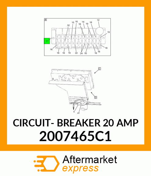 CIRCUIT- BREAKER 20 AMP 2007465C1