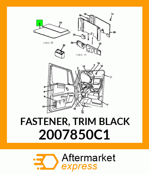 FASTENER, TRIM BLACK 2007850C1