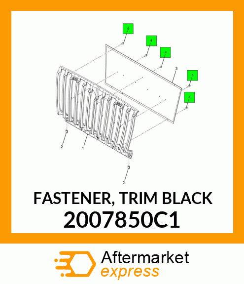 FASTENER, TRIM BLACK 2007850C1