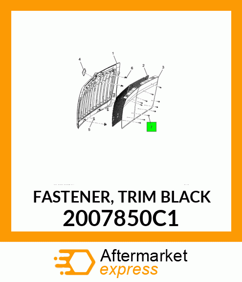 FASTENER, TRIM BLACK 2007850C1