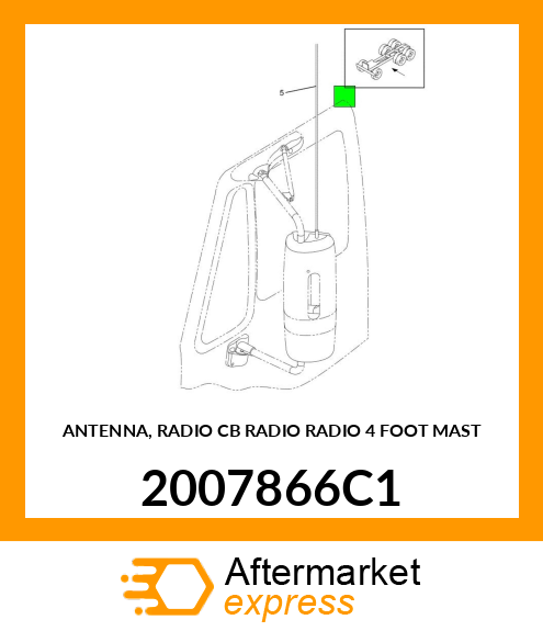 ANTENNA, RADIO CB RADIO RADIO 4 FOOT MAST 2007866C1