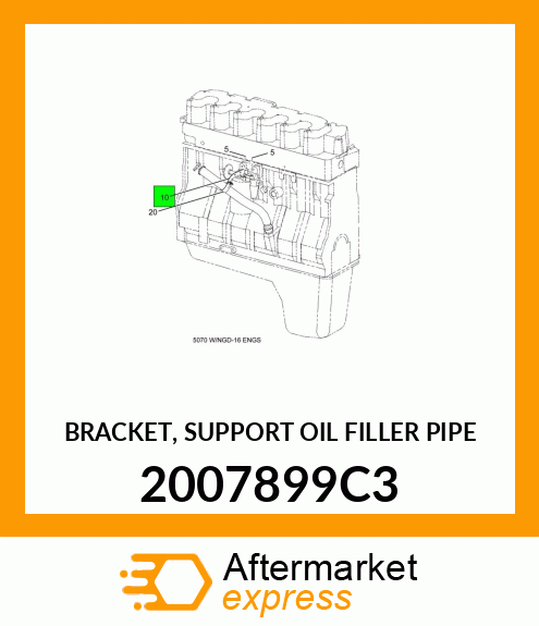 BRACKET, SUPPORT OIL FILLER PIPE 2007899C3