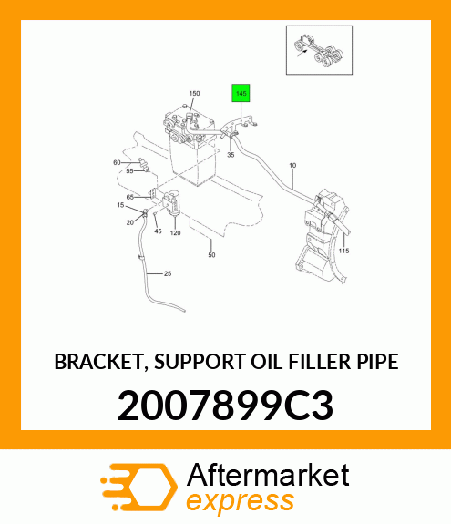 BRACKET, SUPPORT OIL FILLER PIPE 2007899C3