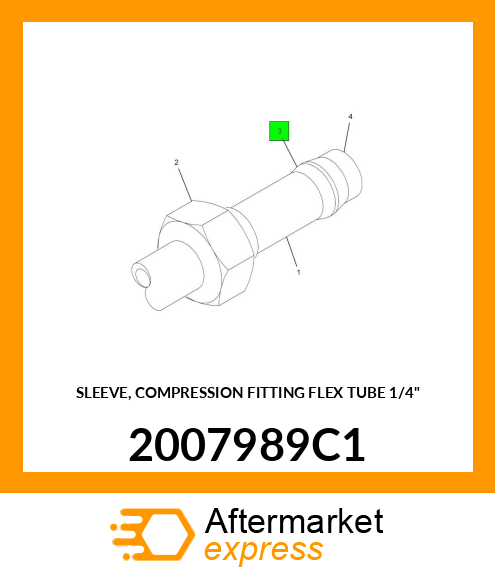 SLEEVE, COMPRESSION FITTING FLEX TUBE 1/4" 2007989C1