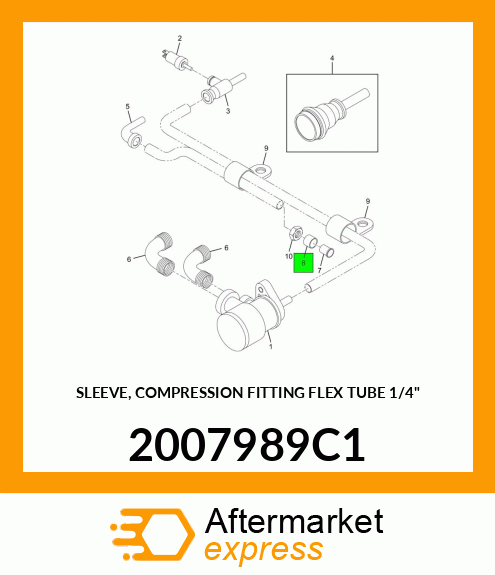 SLEEVE, COMPRESSION FITTING FLEX TUBE 1/4" 2007989C1