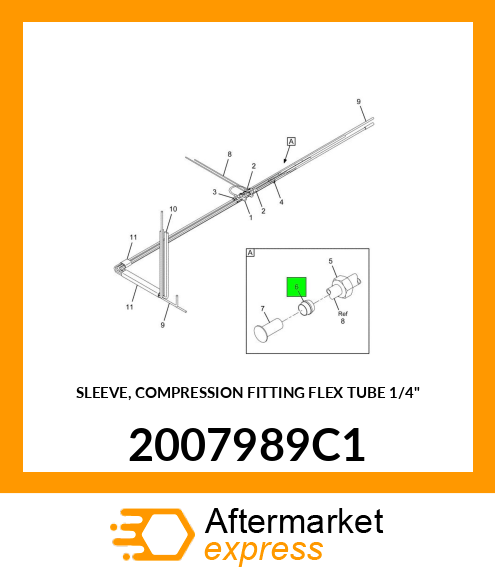 SLEEVE, COMPRESSION FITTING FLEX TUBE 1/4" 2007989C1