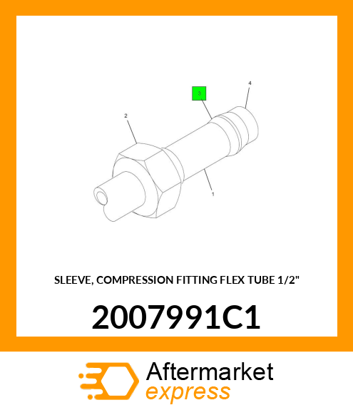 SLEEVE, COMPRESSION FITTING FLEX TUBE 1/2" 2007991C1