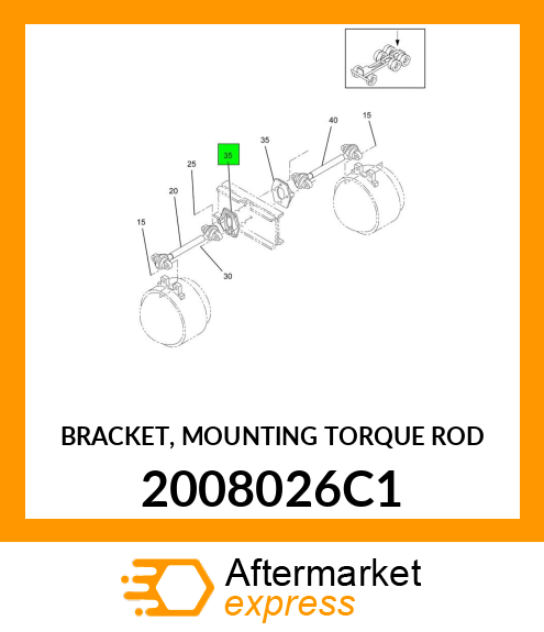 BRACKET, MOUNTING TORQUE ROD 2008026C1