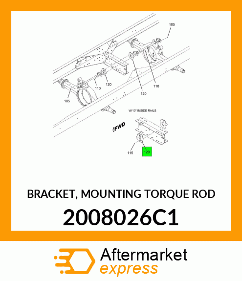 BRACKET, MOUNTING TORQUE ROD 2008026C1