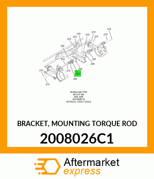 BRACKET, MOUNTING TORQUE ROD 2008026C1