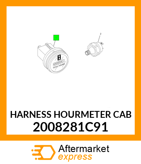 HARNESS HOURMETER CAB 2008281C91