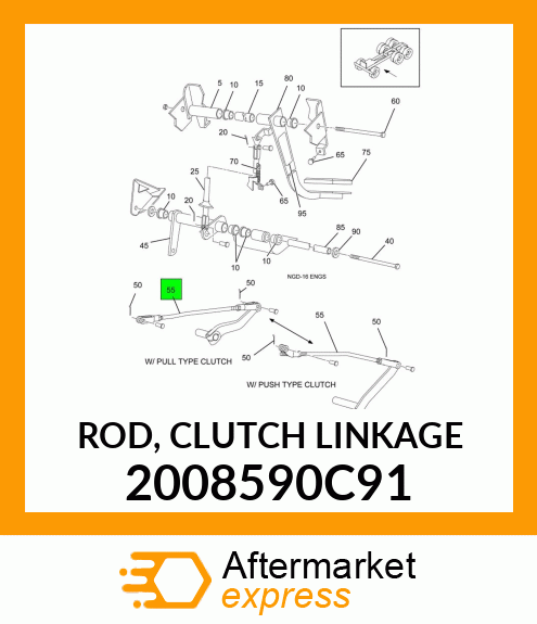 ROD, CLUTCH LINKAGE 2008590C91