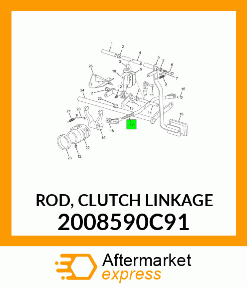 ROD, CLUTCH LINKAGE 2008590C91