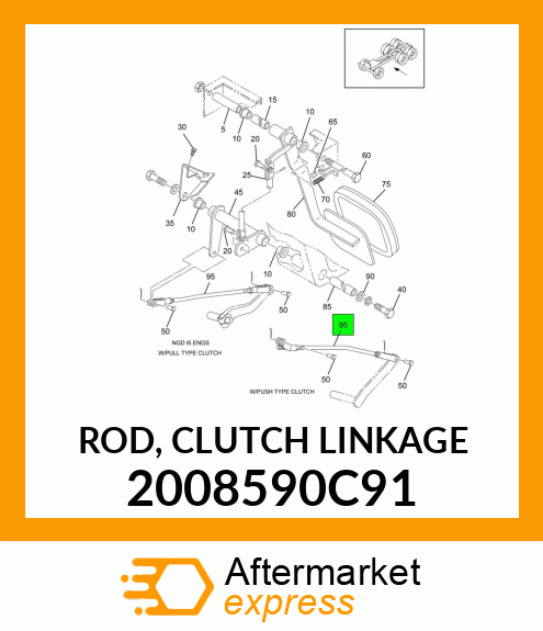 ROD, CLUTCH LINKAGE 2008590C91