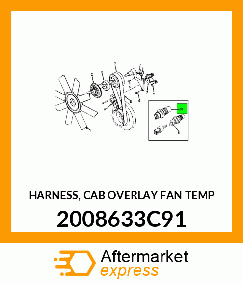 HARNESS, CAB OVERLAY FAN TEMP 2008633C91