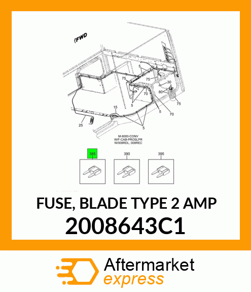 FUSE, BLADE TYPE 2 AMP 2008643C1