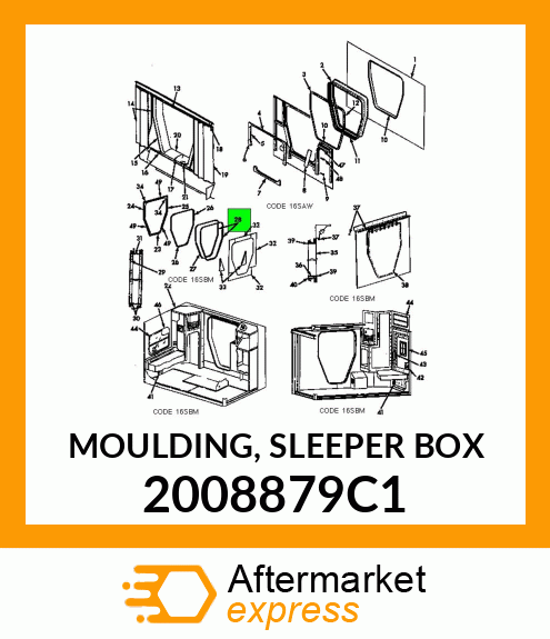 MOULDING, SLEEPER BOX 2008879C1