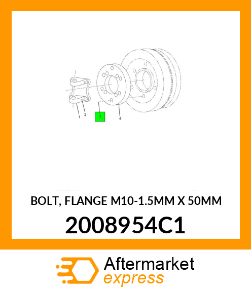 BOLT, FLANGE M10-1.5MM X 50MM 2008954C1