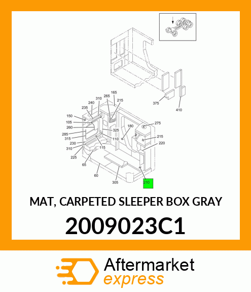 MAT, CARPETED SLEEPER BOX GRAY 2009023C1