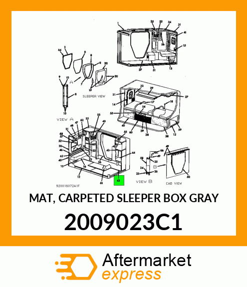 MAT, CARPETED SLEEPER BOX GRAY 2009023C1