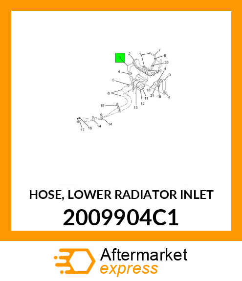 HOSE, LOWER RADIATOR INLET 2009904C1