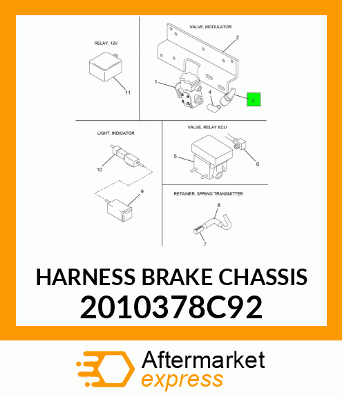 HARNESS BRAKE CHASSIS 2010378C92